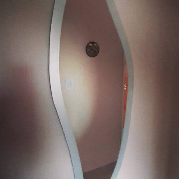 Espejo con guarda opaca